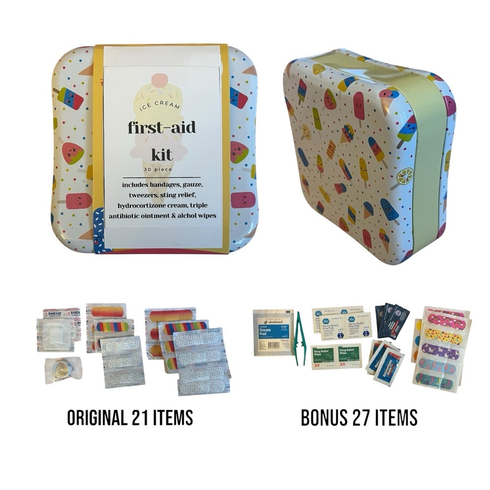Careus Welly-Like First Aid Kit Tin 48 Pieces (Original 21 + 27 Bonus Items)